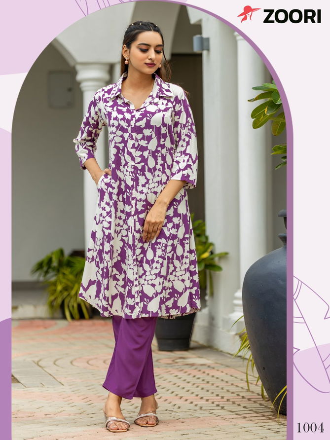 Alexa By Zoori Printed Cord Set Kurti With Bottom Wholesale Price In Surat